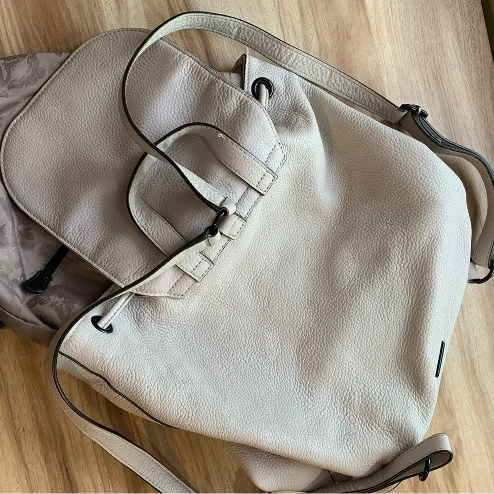 Rebecca Minkoff Backpack Leather tassel Drawstring Magnetic snap Closure Flaptop - Picture 10 of 16